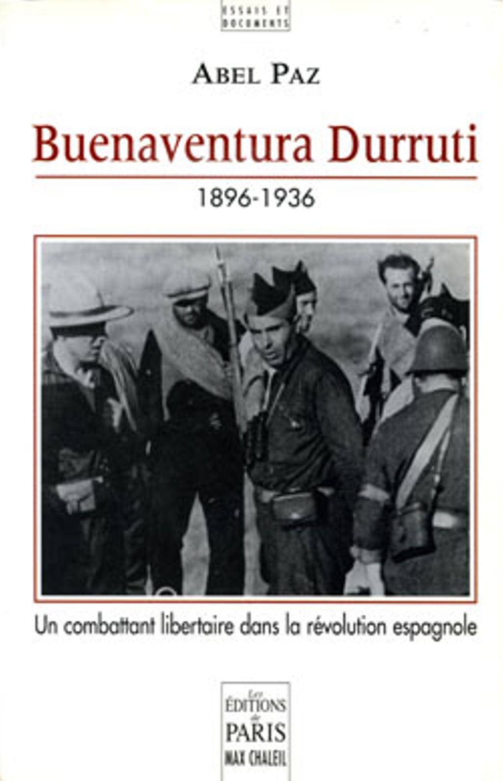 Buenaventura durruti, 1896-1936 Couverture